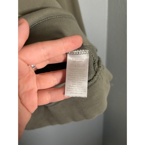 Everlane Men's The Track Crewneck Sweatshirt Olive Green Size Medium - Picture 9 of 11